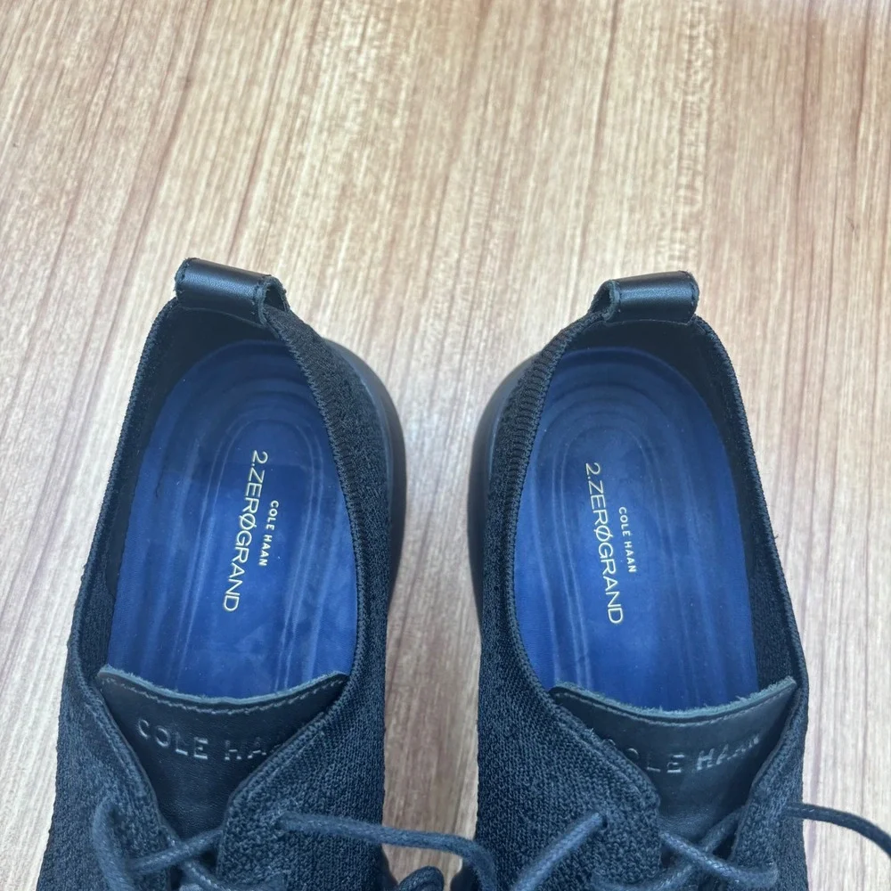 Cole Haan 2.Zerogrand Laser Wingtip Oxford Black Mens 10M Stitchlite‎ Sneaker
